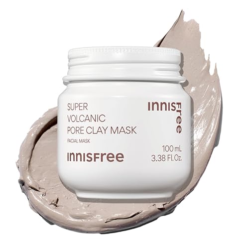 Innisfree Super Volcanic Clay Masks - Pore & Sebum Clay Mask for Oily Skin, Dual Mask for Normal to Dry Skin, Available in Limited Edition & Gift Sets