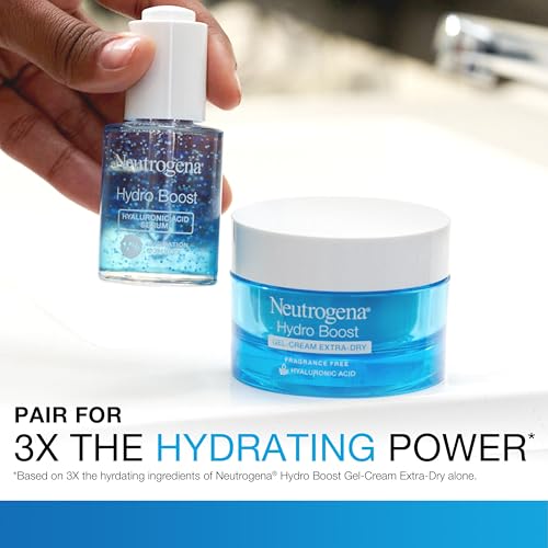 Neutrogena Hydro Boost Hyaluronic Acid Serum - with Pro-Vitamin B5 & Glycerin, Instantly Replenishes & Smooths Dry Skin with 24-Hour Weightless Hydration, 1 fl. oz.