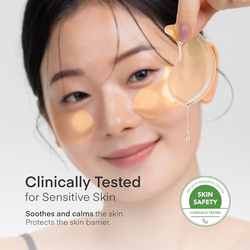 TEREZ & HONOR 24K Gold Retinol Under Eye Patches - 60 Korean Hydrogel Eye Masks with Collagen Peptide for Wrinkles, Dark Circles, Puffy Eyes, Radiance & Firming - Self Care, Gifts for Women and Men