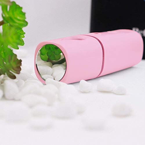 Nano Facial Steamer Mist Spray Eyelash Extensions Cleaning Pores Water SPA Moisturizing Hydrating Face Sprayer USB Rechargeable Mini Beauty Device (Pink)