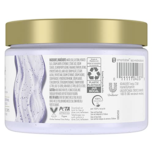 Dove Body Love Body Scrub for dry, worn-down skin, Night Recovery body scrub with Retinol Serum and Exfoliants 340 g/11.9oz