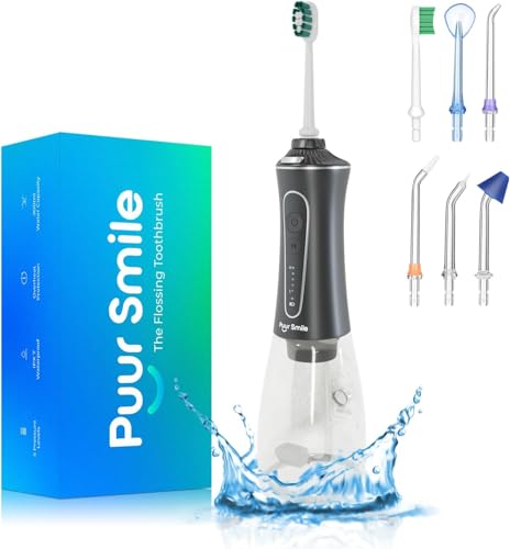 Professional Water Flosser - Advanced Dental Care for a Healthier Mouth, Gum, and Teeth - IPX7 Waterproof Oral Irrigator | 6 Replacement Tips, Travel-Friendly, Rechargeable - Oral Hygiene