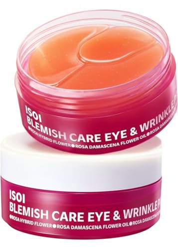 ISOI Blemish Care Under Eye Patch for Dark Circles, Puffiness and Wrinkles, Hydrating Gel Eye Masks with Hyaluronic Acid & Bulgarian Rose Oil, Korean Skin Care (90 pcs, 3.17 oz)