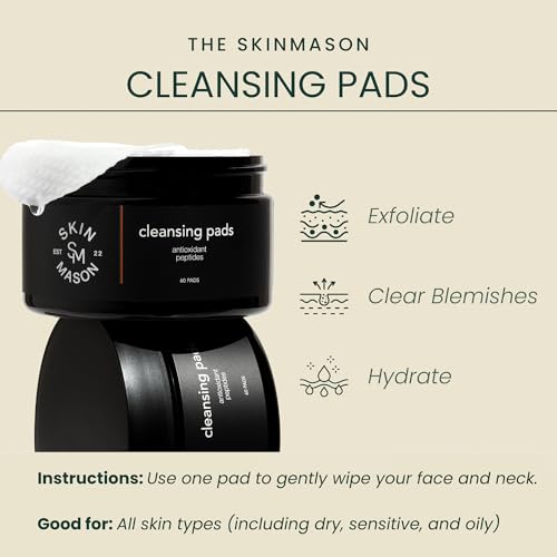 Daily Exfoliating Pads by SkinMason - Cleansing, Hydrating, Peptide Powered