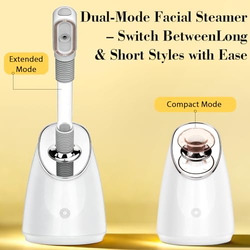 Facial Steamer Spa Kit, Nano Ionic Face Steamer for Deep Cleaning Unclogs Pores, Warm Mist Humidifier Steamer for Face Home Sauna SPA, Self Care Valentines Day Gifts for Women