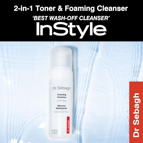 Dr Sebagh 2-in-1 Toner & Cleanser (5.1 fl oz) - Gentle Face Wash - Deep Pore Cleanser & Makeup Remover - Foam Cleanser for Oily Skin - Award-Winning