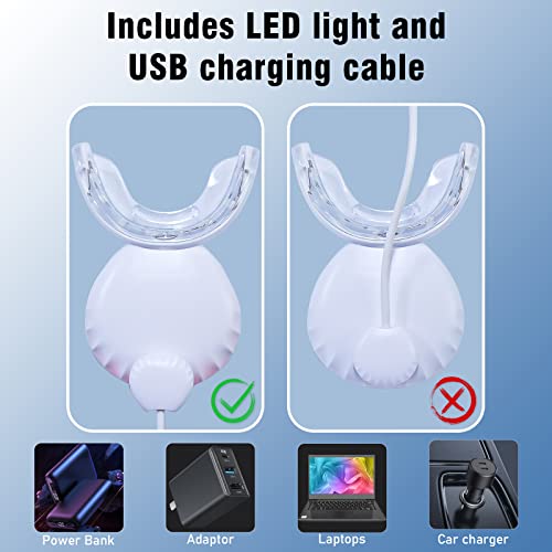 Teeth Whitening Light,10X More Powerful Blue Led Light Connected with USB, Non-Battery Teeth Whitening LED Light in Home Use