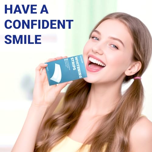 14 Day Teeth Whitening Strips Kit for Sensitive,Non-Slip Enamel-Safe Strips for Whiter Teeth(28 Strips)
