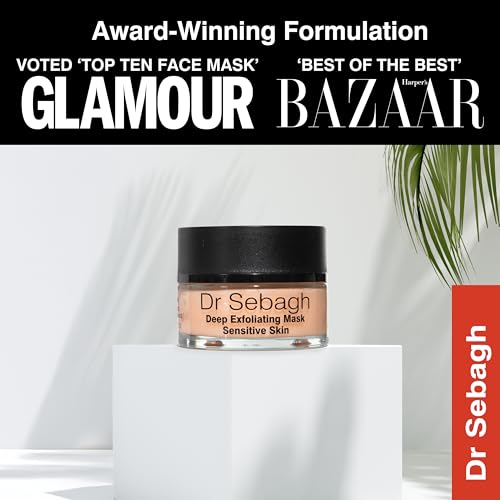 Dr Sebagh Deep Exfoliating Mask (1.7 fl oz) - Gentle Exfoliating for Sensitive Skin - Lactic Acid Detox Face & Pore Cleansing - Anti-Aging Skin Mask for Radiance & Renewal