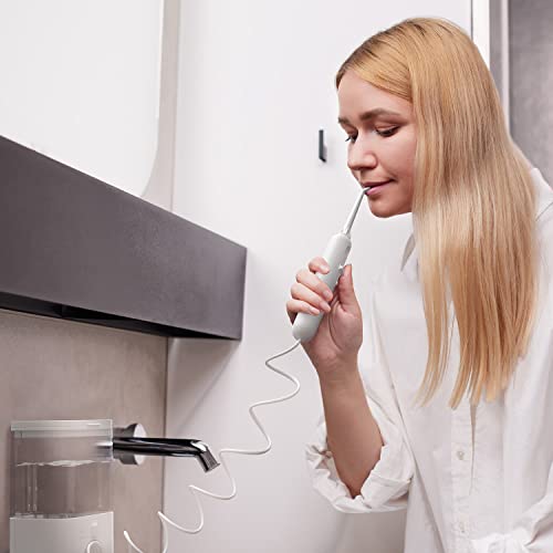 AquaSonic Aqua Flosser PRO | Professional Water Flosser with Large Capacity Reservoir | Oral Irrigator w/ 2 Modes, 10 Levels of Water Pressure, 4 Included Tips | Sleek & Compact