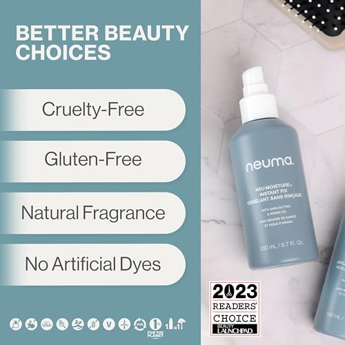 Neuma Neu Moisture Instant Fix Leave In Hair Treatment Spray 6.7Fl. Oz. Detangles, Nourishes, Protects, Kalette, Coconut, and Vanilla Scent