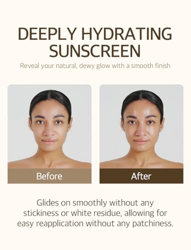 mixsoon Bean Sunscreen-Lightweight Airy Texture SPF 50 Korean Sunscreen for Face, No White Cast, Non-Sticky Stocking Stuffers 50ml / 1.69 fl.oz. Korean Glass Skin Care