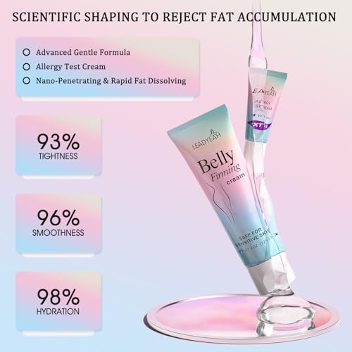 B Flat Belly Firming Cream - Moisturizing, Firming for Stomach, Thighs and Butt, Body Lotion for Women and Men, 125 ML