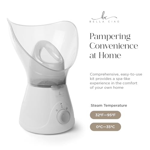 Bella Ciao 11-Piece Facial Steamer Set – Portable Face Steamer for Deep Cleaning, Hydration & Pore Care – Skincare Beauty Tool Kit for Women & Teens – Spa Gift for Home, Travel & Self-Care Routine