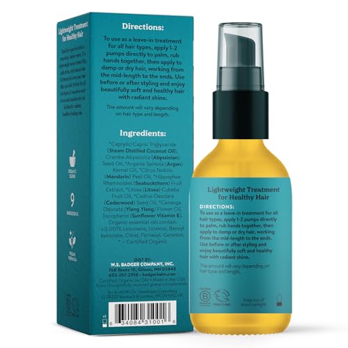 Badger Argan Hair Oil, 2.0 Ounce