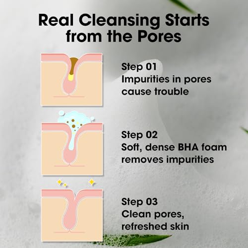 SOME BY MI AHA BHA PHA 30 Days Miracle Acne Clear Foam – 3.38oz, 100ml – Korean Acne Face Wash for Smooth & Clear Skin – Salicylic Acid Cleanser for Exfoliation & Sebum Control – Korean Skin Care