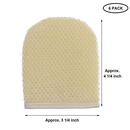PPHAO Facial Cleansing Sponge - Exfoliating Facial Cleansing Cloths Gloves Mitts - Softweave Exfoliating Washcloths - 6 Pack
