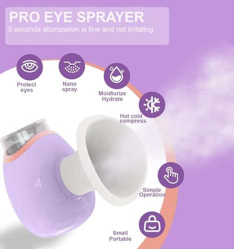 Eye Steamer, Portable Facial Steam Sprayer with Heated Mist, Moisturizing Eye Treatment