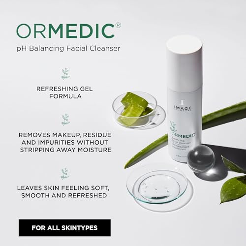 IMAGE Skincare, ORMEDIC pH Balancing Facial Cleanser, Hydrating and Mild Foaming Face Wash with Aloe Vera, 6 fl oz
