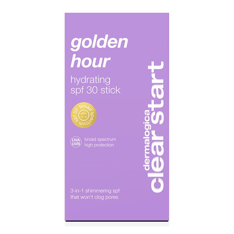 Dermalogica Clear Start Golden Hour Hydrating SPF 30 Stick, Shimmer Sunscreen - Hydrating and Pore Clearing, 0.68 oz
