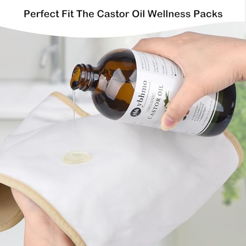 Cold Pressed Castor Oil Organic Glass Bottle(16 Fl Oz),100% Pure ，Hexane Free for Hair Growth & Care, Castor oil pack & Moisturize Body Skin
