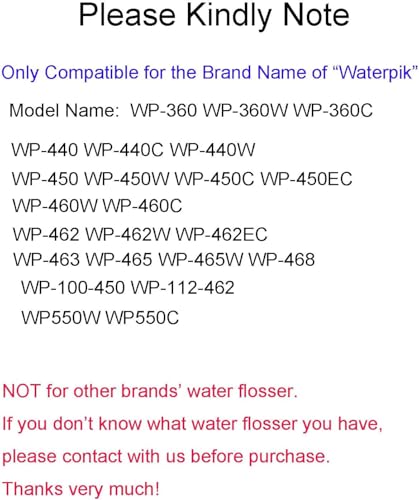 3V Charger Replacement for Waterpik Water Flosser WP360 WP462 WP450 Power Cord Wall Adapter, 5 FT Cable