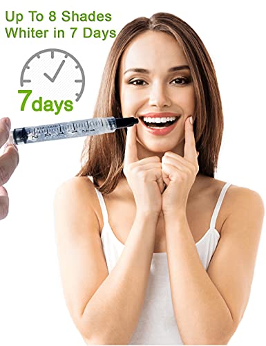 Bright White Smile 35% 10 Pack Teeth Whitening Gel Refills Bleaching Gel, No Sensitive Teeth Whitener, Great for Sensitive Tooth Whitening, Works with Teeth Whitening LED Light and Trays (10 X 3ML)