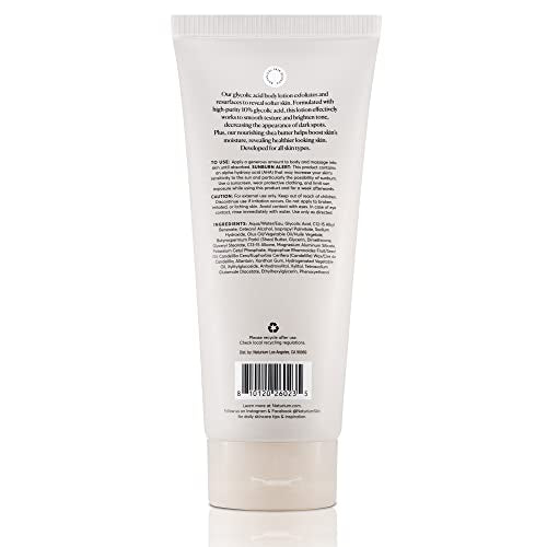 Naturium The Smoother Glycolic Acid Body Lotion, Resurfacing & Exfoliating Treatment, with 10% Glycolic Acid, 8 oz