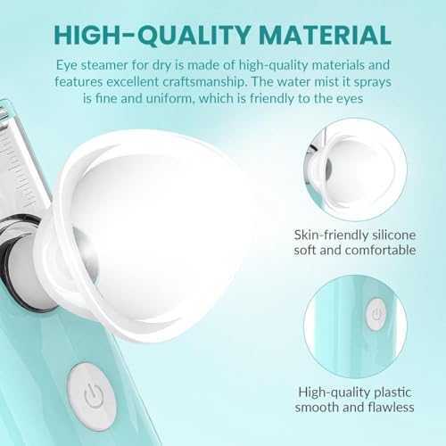 2-in-1 Nano Facial Mister & Eye Mist Steamer, USB Rechargeable Portable Face and Eye Sprayer for Eyelash Extensions, Dry Eyes Relief, Skin Hydrating and Moisturizing, with Visual Water Tank