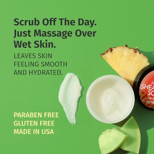 HEMPZ Sugar Body Scrub All Natural Exfoliating Shea Butter, Sugar, and Salt - For Women, Men, and Teens, 7.3 fl oz (Pineapple & Honey Melon)