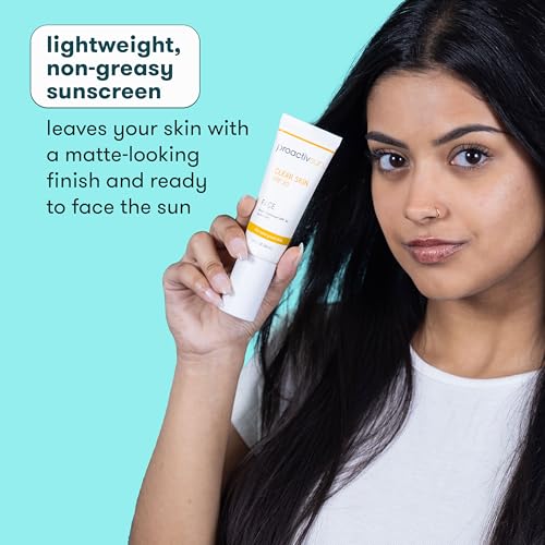 Proactiv Clear Skin Face Sunscreen Moisturizer With SPF 30 - Hydrating SPF Lotion And Sensitive Skin Sunscreen For Oily Skin And Acne-Prone Skin, Oil Free Matte Skincare Sunscreen, 1.5oz