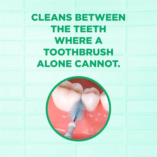 GUM Proxabrush Go-Betweens - Wide - Interdental Brushes - Soft Bristled Dental Picks for Plaque Removal Health - Safe for Braces & Dental Devices, 15 Count