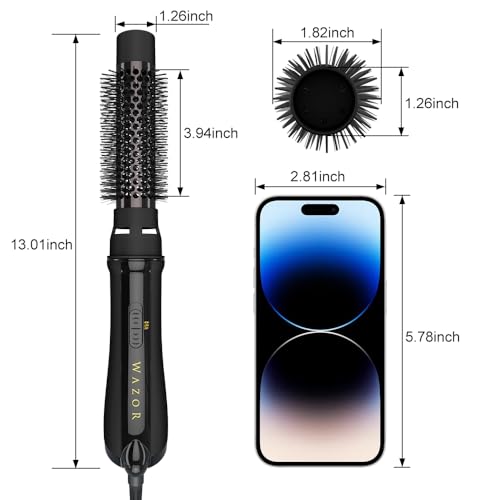Lightweight Hot Air Brush | Upgraded 4-in-1 Blow Dryer & Volumizing Styler | Ionic Ceramic Titanium Barrel for Anti-Frizz, Shiny & Salon-Smooth Hair