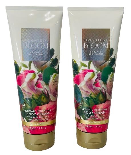 Bath & Body Works Brightest Bloom Ultimate Hydration Body Cream 8 Ounces Pack of 2