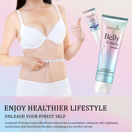 B Flat Belly Firming Cream - Moisturizing, Firming for Stomach, Thighs and Butt, Body Lotion for Women and Men, 125 ML
