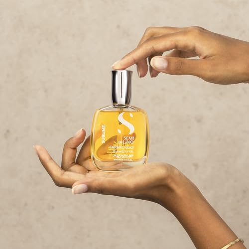 ALFAPARF MILANO Semi di Lino Sublime Cristalli Liquidi Hair Oil with Thermal Protection - Superior Hair Finishing Smoothing Serum Treatment - Brilliant Shine - Vegan Formula - 1.69 fl. oz.