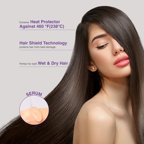 Red by Kiss Heat Protector Hair Styling Serum, Thermal Protection Ultra Shine Oil Serum, Protects Hair form Heat Damage, Anti Frizz Strengthening Hydrating (6 Fl Oz)