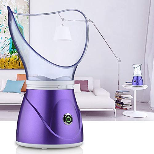 Facial Steamer,Nano Ionic Face Steamer for Home Facial,Face Sauna Spa Sinuses Moisturizing Cleansing Pores for for Women Moisturizing Home SPA (Blue) (Purple-1)