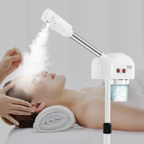 Professional Facial Steamer, Hot Mist Spray, Ozone Skin Care Machine, 360° Rotatable Nozzle, Vaporizador Facial Steamer for Home Use or Beauty Spa Deep Cleansing and Hydration, US Plug