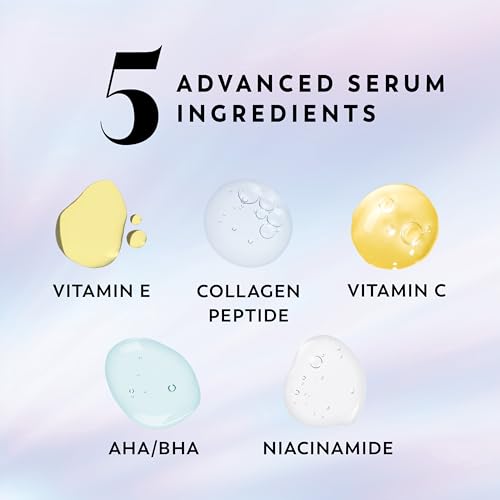 Olay Super Serum Body Wash for Rough & Bumpy Skin, Hydrating & Renewing Serum Complex with Exfoliating Minerals for Luminous Skin, 18.5 fl oz