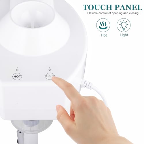 Winado 2 in 1 Professional Facial Steamer with 5X Magnification Lamp & Touch Screen, Esthetician Steamer Humidifier Face Spa Mist Steam for Home Beauty Salon, Personal Skin Care Deep Cleaning, White