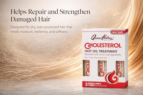 Queen Helene Cholesterol Hot Oil Treatment in Resealable Tubes, 3-1 fl oz (29.57 ml) tubes