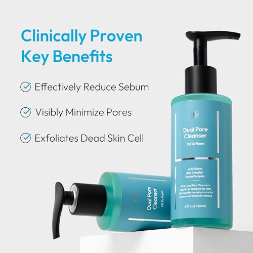 Salicylic Acid Cleanser, Deep Pore Cleansing & Blackhead Remover, Korean Oil to Foam Face Wash for Sensitive Skin, 6.76 fl.oz