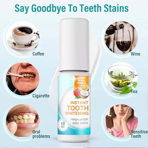 Tooth Paint - Instant Teeth Whitening Paint, Long-Lasting Brightness, Portable, Safe & Gentle, Get Confident Smile in Mins