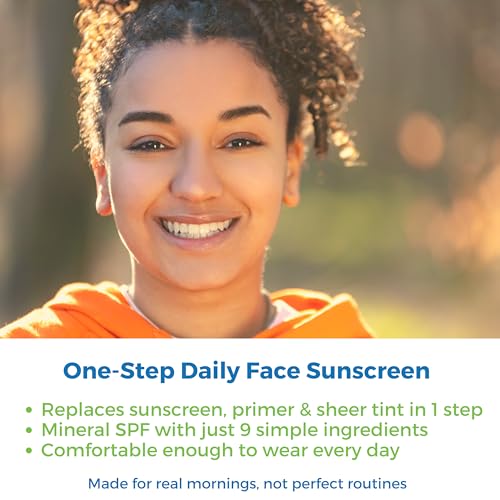 Waxhead Tinted Mineral Sunscreen for Face – Sheer Glow BB Cream Moisturizer with SPF 31, Non-Nano Zinc Oxide, Unscented, Non‑Comedogenic Mineral Facial Sunscreen, Wear under Makeup (Medium Tint 4oz)