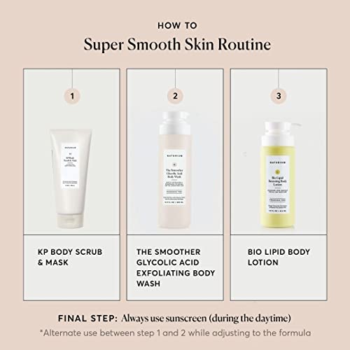 Naturium KP Body Scrub & Mask for Keratosis Pilaris, Bump Eraser Shower Scrub & Exfoliator for Skin, 8 oz