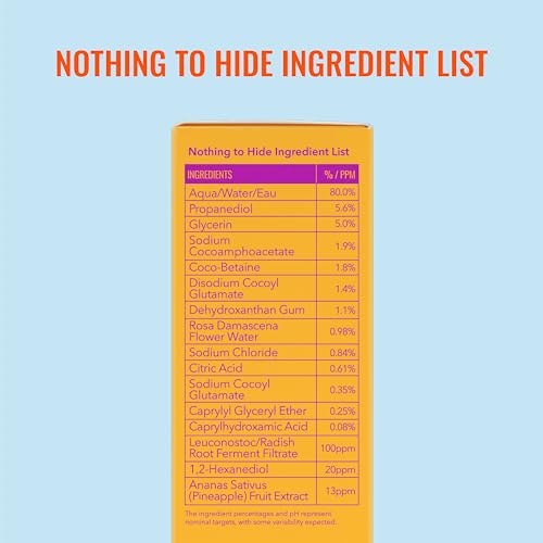 Good Molecules Hydrating Facial Cleansing Gel - Face Wash with Rosewater and Pineapple Extracts to Brighten, Cleanse, and Moisturize - Facial Cleanser, Skin Care