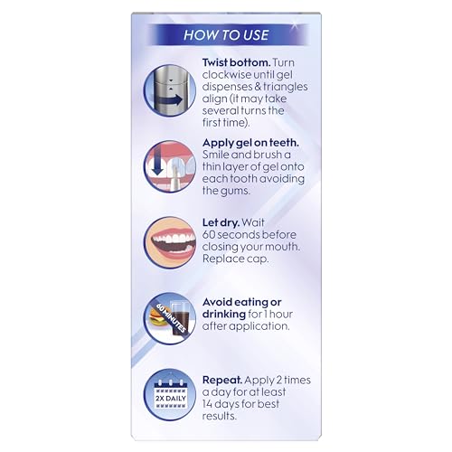 Crest 3DWhite Teeth Whitening Pen – Easy to Use, Erases Surface Stains – Up to 75 Uses per Pen – Convenient, On-The-Go Teeth Whitening Solution