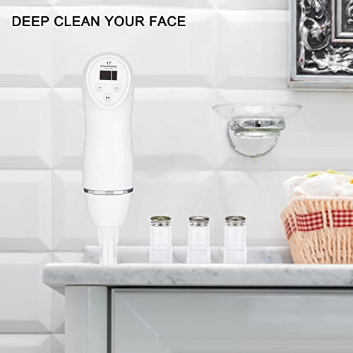 Diamond Microdermabrasion Machine Professional Blackhead Remover Vacuum Upgraded Facial Pore Cleaner Electric USB with 8 Probes Blackhead Remover Skincare Tool