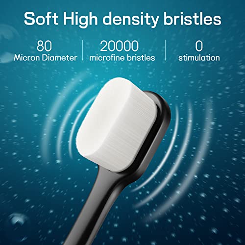 Ultra Soft Toothbrush for Sensitive Gums, 20k Nano Floss Bristles Toothbrushes